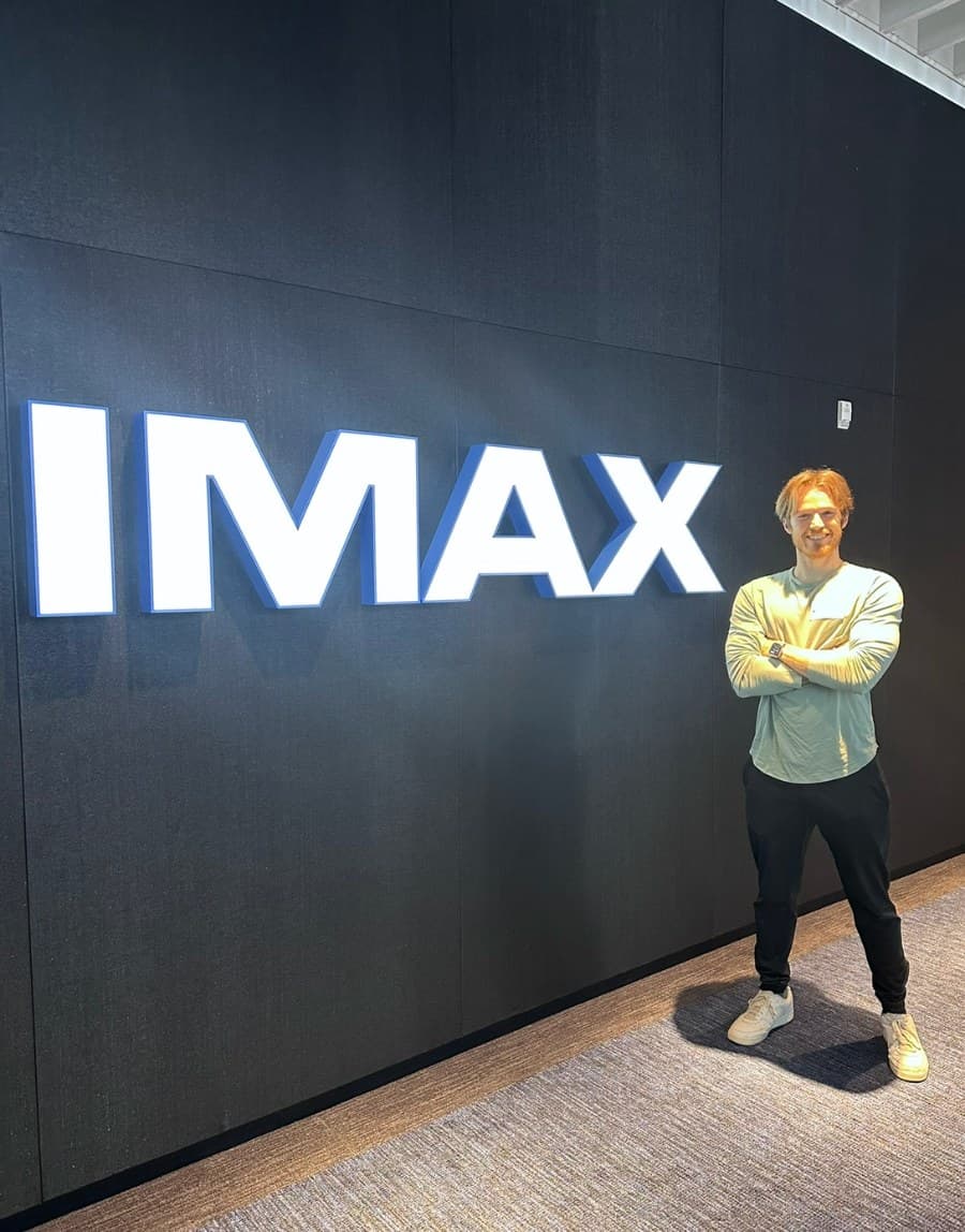 Josiah Rininger at an IMAX theater