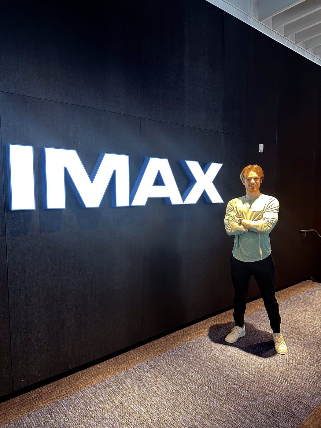 Josiah Rininger at an IMAX theater