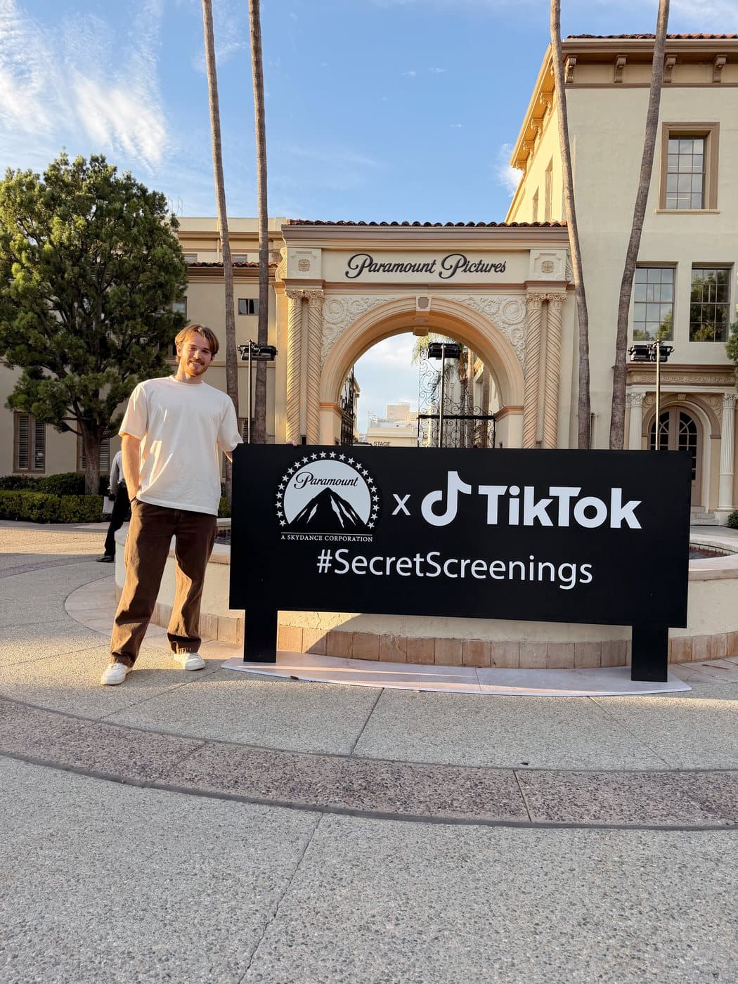 Josiah Rininger at the Paramount Pictures and TikTok Secret Screening at Paramount Pictures Studios